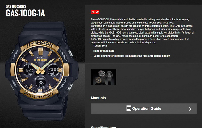 Casio G-Shock GAS-100-Series : รหัสใหม่สวมโมดุล G-Steel