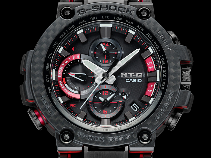 Casio G-Shock MTG-B1000XB เพิ่มรุ่นใหม่ขอบตัวเรือนคาร์บอนไฟเบอร์ Casio G-Shock MTG-B1000XB