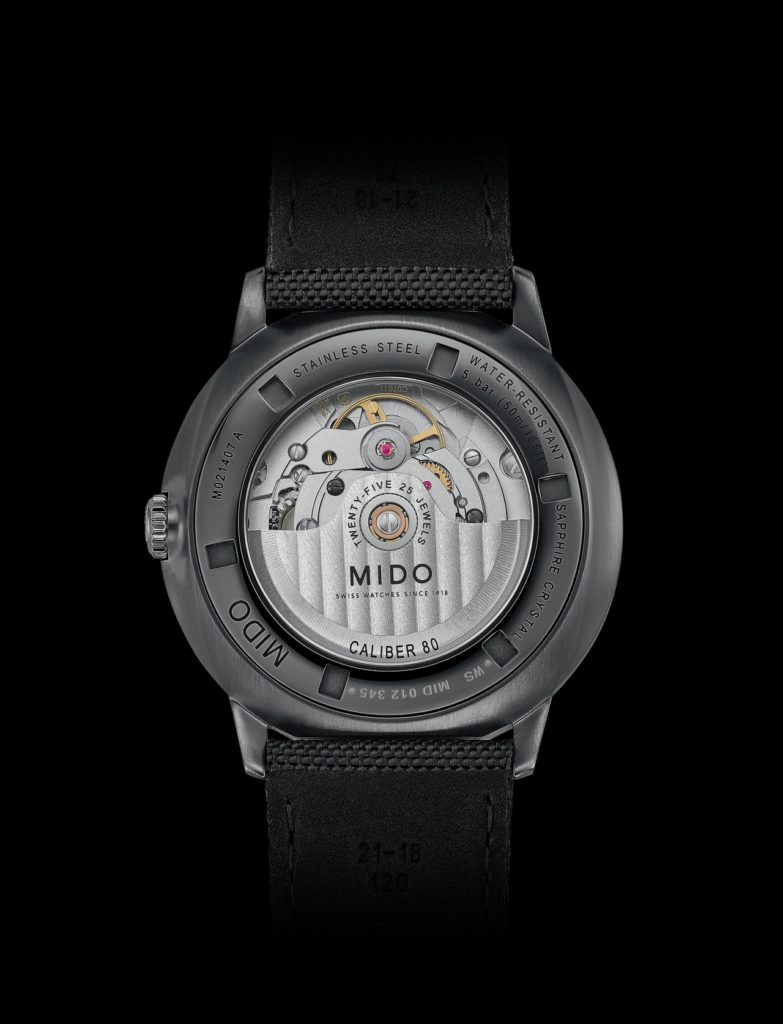 Mido Commander Gradient เติมความสปอร์ตบนหน้าปัดใส Mido Commander Gradient