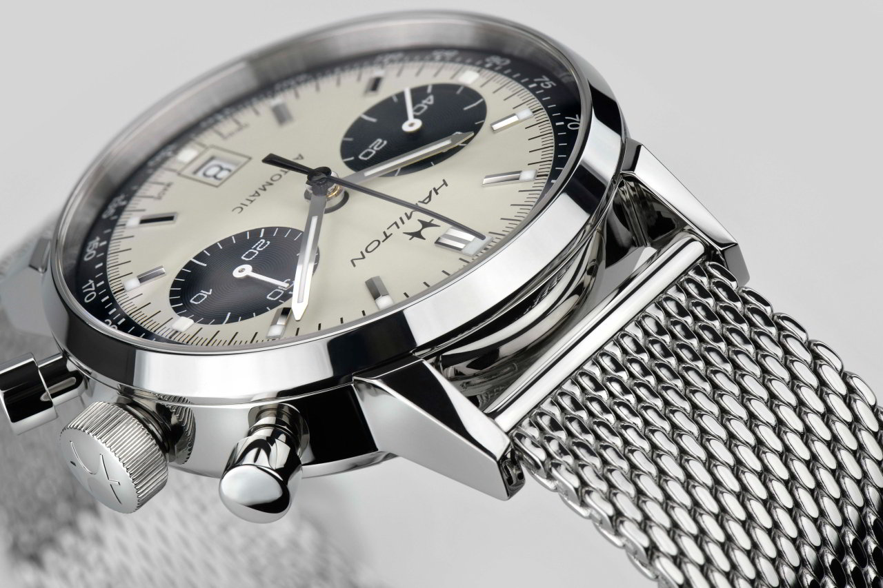 Hamilton Intra-Matic Automatic Chronograph ย้อนยุคด้วยสาย Milanese ...