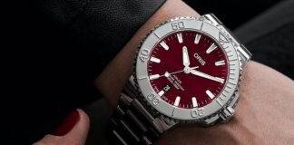 Oris Aquis Date Cherry