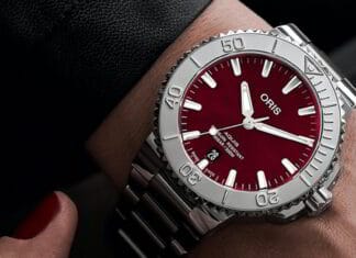 Oris Aquis Date Cherry