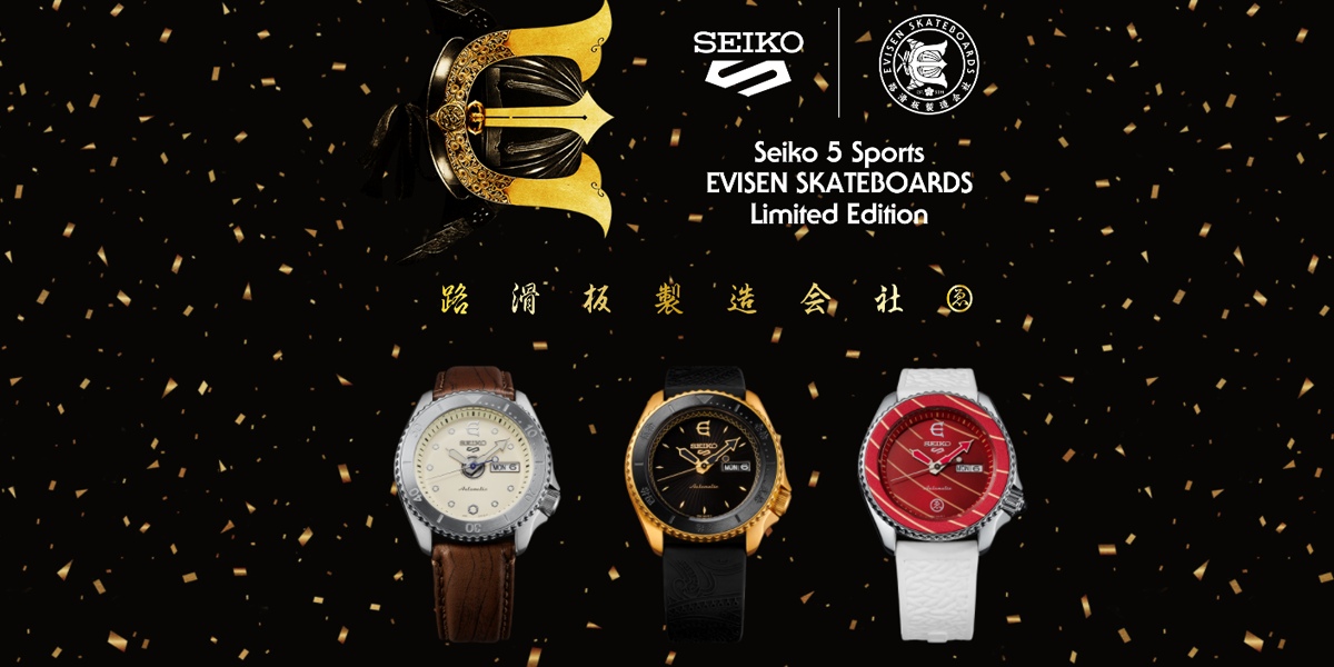 Seiko 5 Sports x Evisen Skateboards