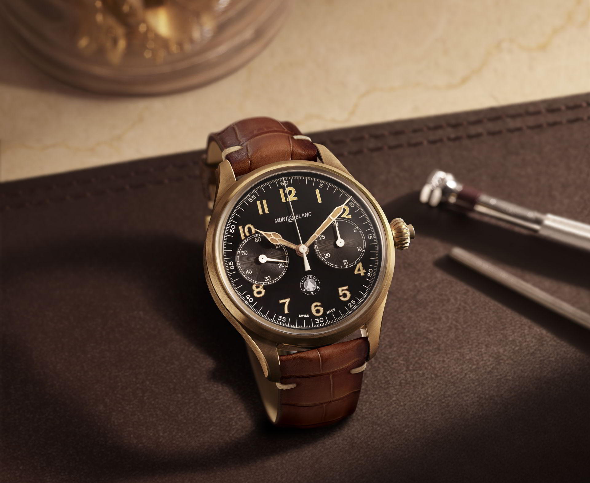 Montblanc 1858 Monopusher Chronograph Origins Limited Edition 100 ขอคาราวะต่อต้นกำเนิดของ Minerva Montblanc 1858 Monopusher Chronograph Origins