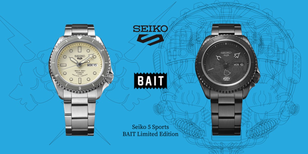 Seiko 5 Sports x BAIT เปิด 2 รุ่นพิเศษจากการจับมือกับแบรนด์ดัง