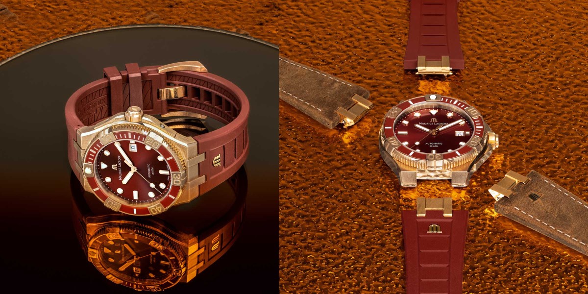 Maurice Lacroix AIKON Venturer Burgundy Asia Limited Edition 288 เรือนเพื่อตลาดเอเชีย Maurice Lacroix AIKON Venturer Burgundy Asia Limited Edition 288