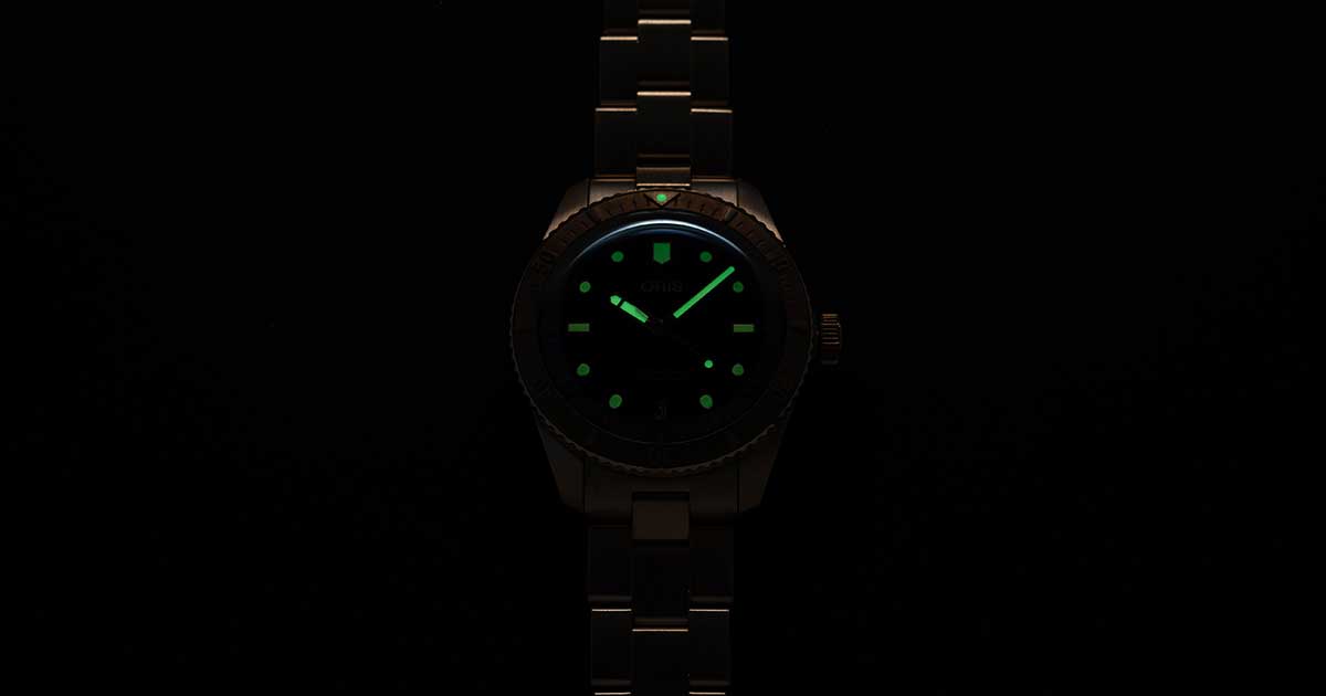Oris Diver Sixty-Five Date Cotton Candy Sepia