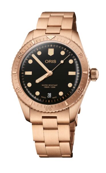 Oris Diver Sixty-Five Date Cotton Candy Sepia