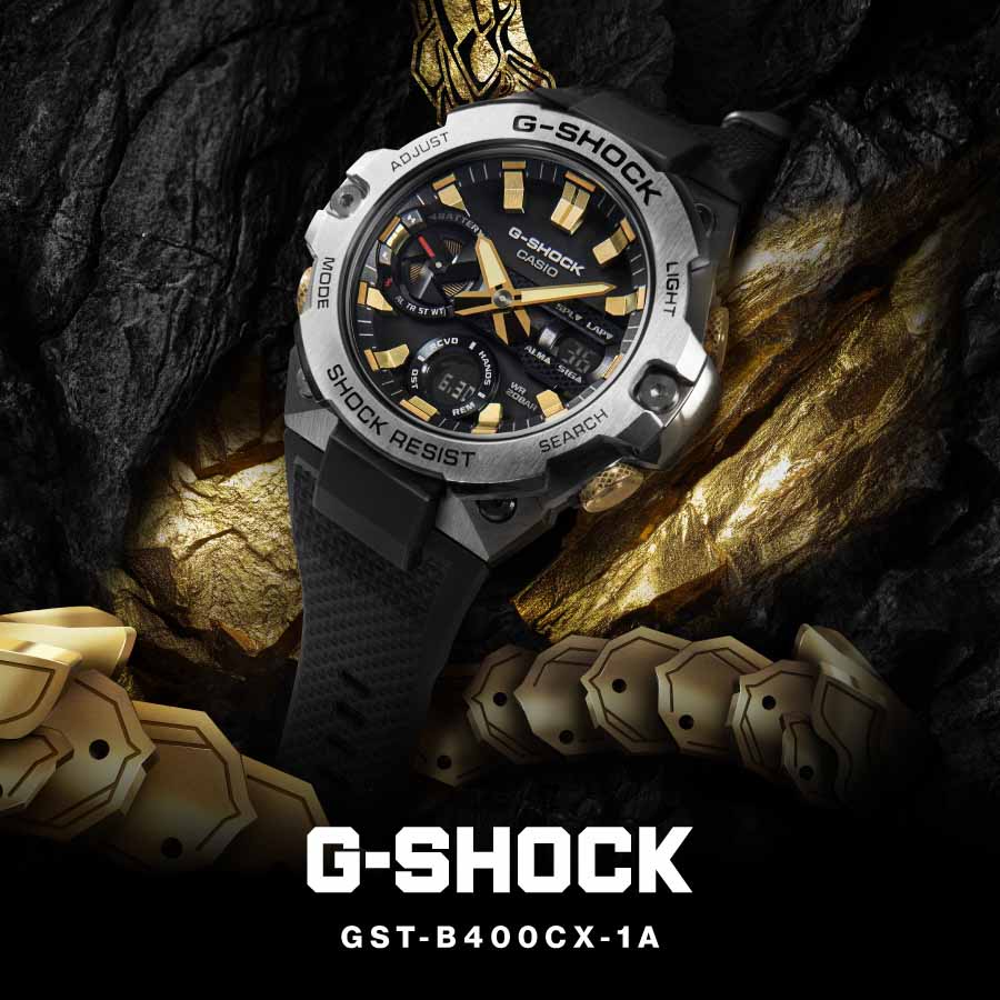 Casio G-SHOCK GST-B400CX-1A ต้อนรับปีงูด้วยดีไซน์งูกินหาง