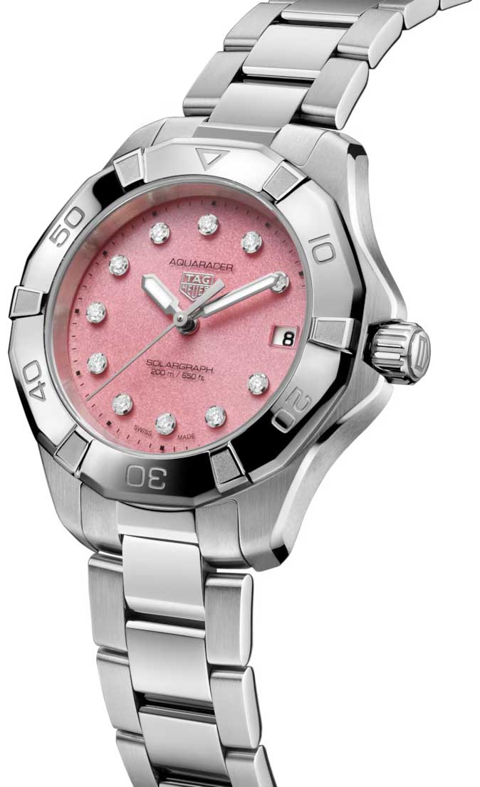 TAG Heuer Aquaracer Professional 200 Solargraph Pink – 34mm