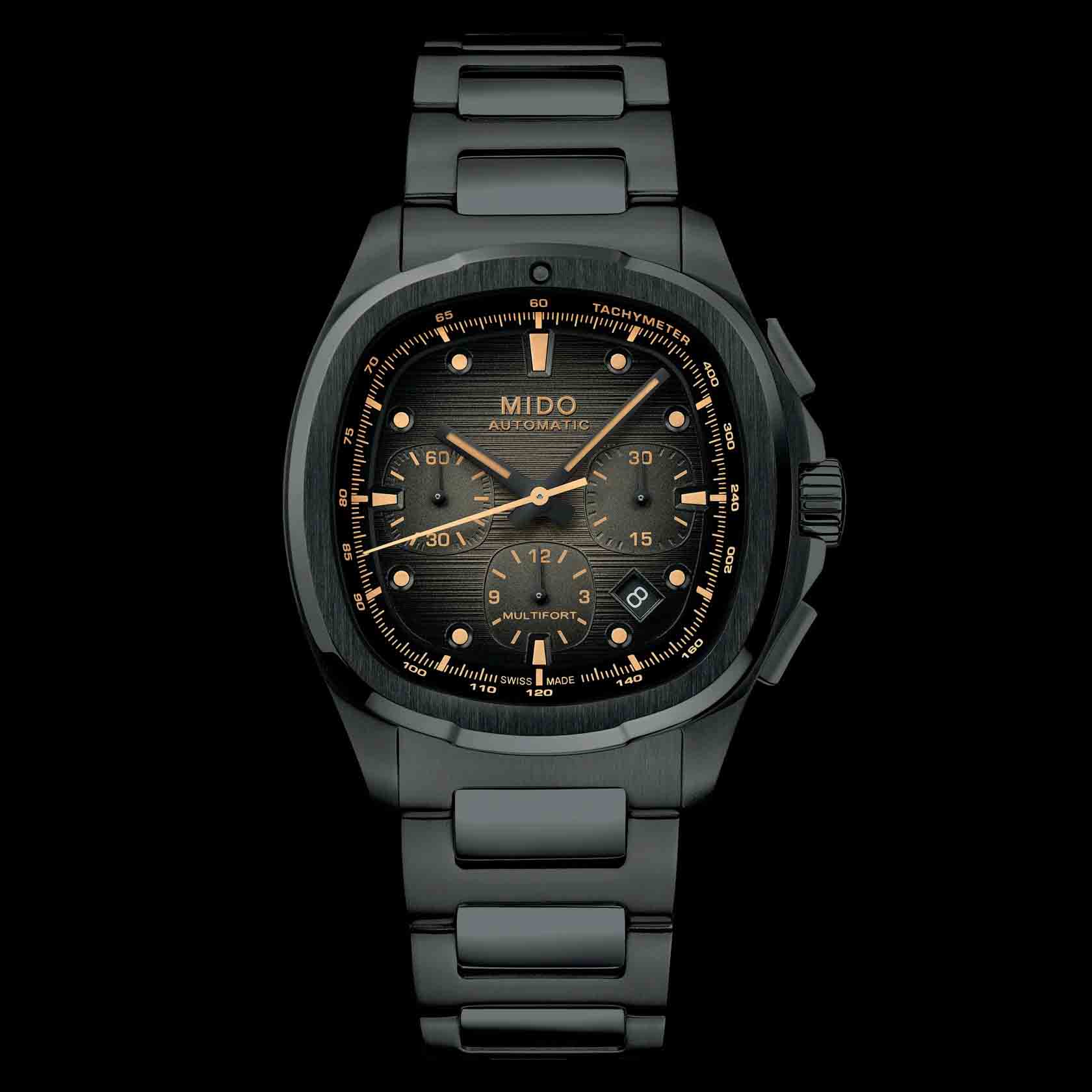 Mido Multifort TV Chronograph จอเหลี่ยมจับเวลาได้ Mido Multifort TV Chronograph
