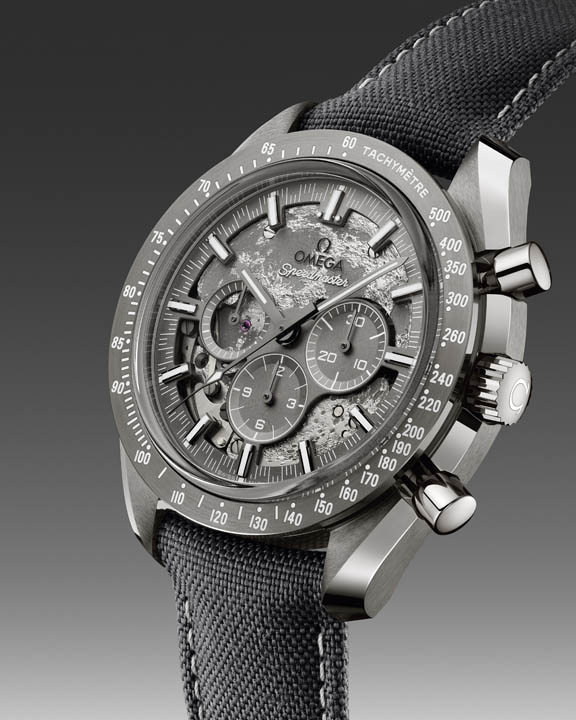OMEGA Speedmaster Grey Side Of The Moon 2025 เปลี่ยนร่างบนตัวเรือนเซรามิกเทา OMEGA Speedmaster Grey Side Of The Moon 2025