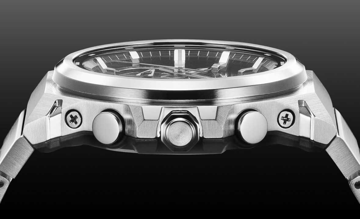 Casio G-SHOCK GST-B1000 Series: ความแกร่งใหม่บนตัวเรือนสตีล Full Steel รุ่นล่าสุด ด้วยเทคโนโลยี Carbon Core Guard,G-SHOCK GST-B1000D, G-Steel Full Steel, G-SHOCK Carbon Core Guard, GST-B1000 ราคา, G-SHOCK บาง 11.6 มม., Module 5748 Tough Solar, GST-B1000D-1A ราคา