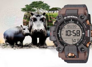 Casio G-SHOCK Mudman GW-9502KJ-8JR,G-SHOCK GW-9502KJ-8JR, Mudman Hippopotamus, G-SHOCK EARTHWATCH Japan, Love The Sea and The Earth, G-SHOCK BioMass Plastic, Mudman GW-9500 ราคา, นาฬิกาอนุรักษ์ฮิปโป