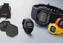 แหวนนาฬิกา Casio-G-HOCK-DWN-5600-Nanoทั้ง 3 สี ดำ เหลือง แดง
