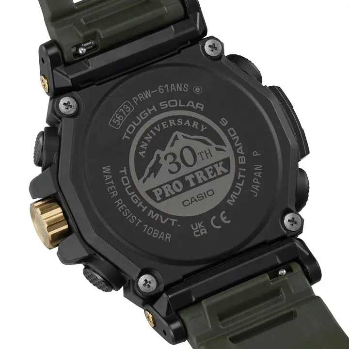 ภาพฝาหลัง Casio Protrek สกรีนโลโก้ครบรอบ 30 ปี