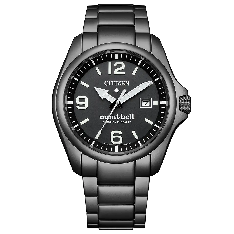 Citizen Promaster x Montbell รุ่น BN0245-58E ตัวเรือน DLC สีดำบนข้อมือ