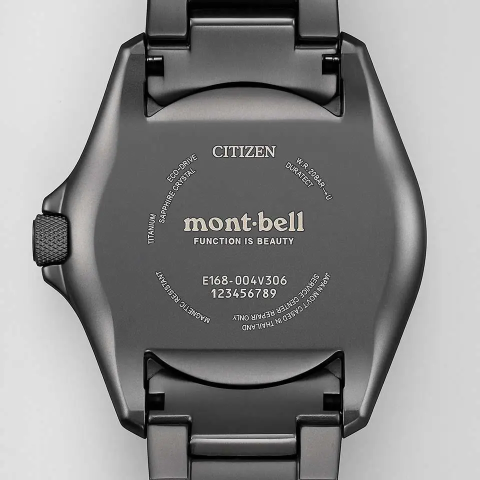 Citizen Promaster x Montbell รุ่น BN0245-58E ตัวเรือน DLC สีดำบนข้อมือ