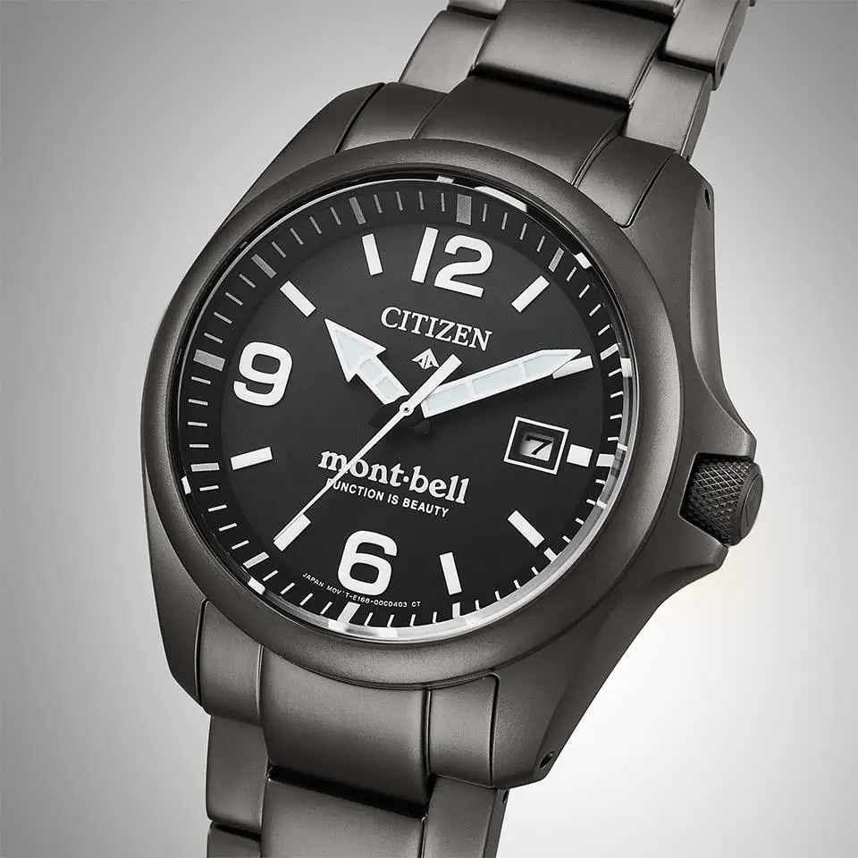 Citizen Promaster x Montbell รุ่น BN0245-58E ตัวเรือน DLC สีดำบนข้อมือ