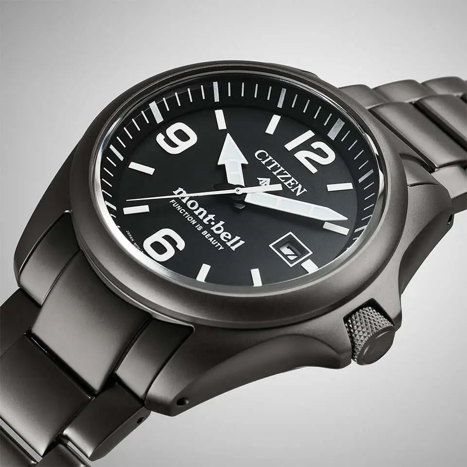 Citizen Promaster x Montbell รุ่น BN0245-58E ตัวเรือน DLC สีดำบนข้อมือ