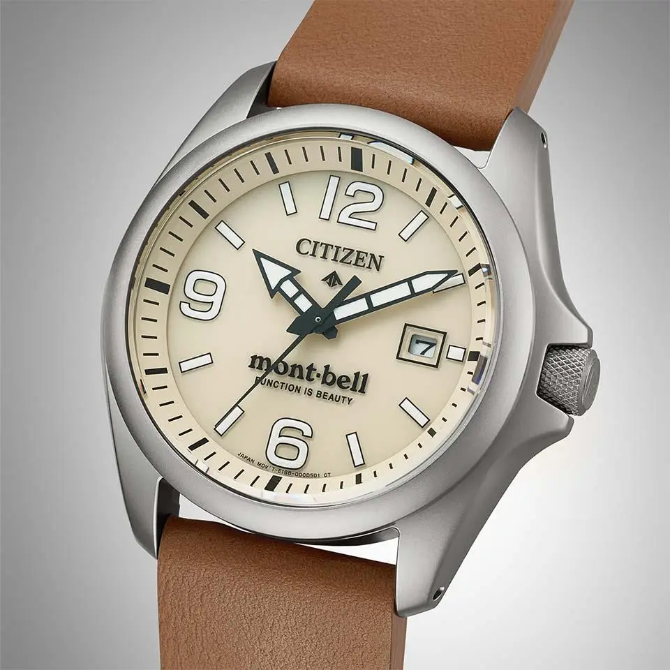 ภาพนาฬิกา Citizen Promaster Land x Montbell รุ่น BN0247-10A หน้าปัดครีม สายหนัง