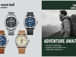 ภาพรวม 4 รุ่นย่อยของ Citizen Promaster Land x Montbell แสดงความแตกต่างของสายและหน้าปัด