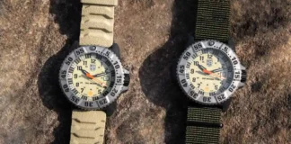 Luminox MIL-SPEC Thailand Limited Edition นาฬิกาตัวเรือน CARBONOX+ สีทราย พร้อมสาย NATO สีเขียวทหาร และกล่องบ็อกซ์เซ็ตพิเศษ,นาฬิกาที่พร้อมลุยทุกสถานการณ์ แต่ยังเป็นเรือนเวลาที่ทรงคุณค่าและถ่ายทอดเรื่องราวแห่งธรรมชาติของลุ่มแม่น้ำโขงและจิตวิญญาณนักผจญภัยได้อย่างแท้จริง