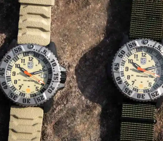 Luminox MIL-SPEC Thailand Limited Edition นาฬิกาตัวเรือน CARBONOX+ สีทราย พร้อมสาย NATO สีเขียวทหาร และกล่องบ็อกซ์เซ็ตพิเศษ,นาฬิกาที่พร้อมลุยทุกสถานการณ์ แต่ยังเป็นเรือนเวลาที่ทรงคุณค่าและถ่ายทอดเรื่องราวแห่งธรรมชาติของลุ่มแม่น้ำโขงและจิตวิญญาณนักผจญภัยได้อย่างแท้จริง