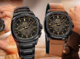 Mido Multifort TV Chronograph, Mido ทรงทีวี, Mido PVD สีดำ, Mido Caliber 60, Mido Nivachron, นาฬิกาโครโนกราฟ Swiss made