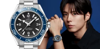 นาฬิกา OMEGA Seamaster Planet Ocean รหัส 217.30.42.21.01.002 หน้าปัดสีน้ำเงิน กับ พัคโบกอม Park Bo-gum แบรนด์แอมบาสเดอร์ OMEGA คนล่าสุด