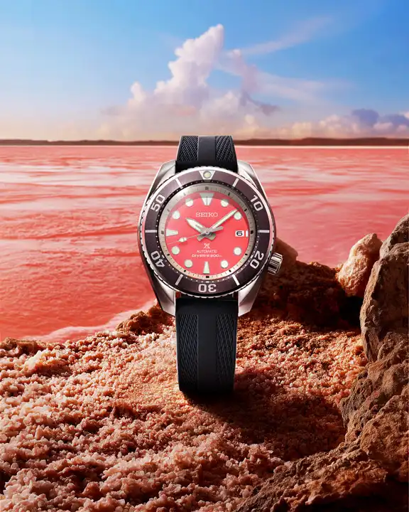 Seiko Prospex 2025 Asia-Pacific Limited Edition ถ่ายทอดความงามจากธรรมชาติ นาฬิกา Seiko Prospex SPB541J Pink Lake Australia Limited Edition