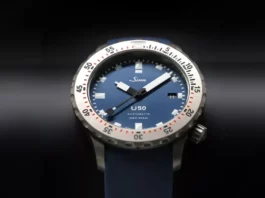 นาฬิกาดำน้ำ Sinn U50 B หน้าปัดสีน้ำเงิน Matte Blue สายยาง