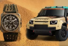Bell & Ross จับมือ Defender Rally ลุย W2RC 2026 นาฬิกา Bell & Ross BR-X3 Black Titanium และรถแข่ง Defender Dakar D7X-R ในรายการ W2RC 2026