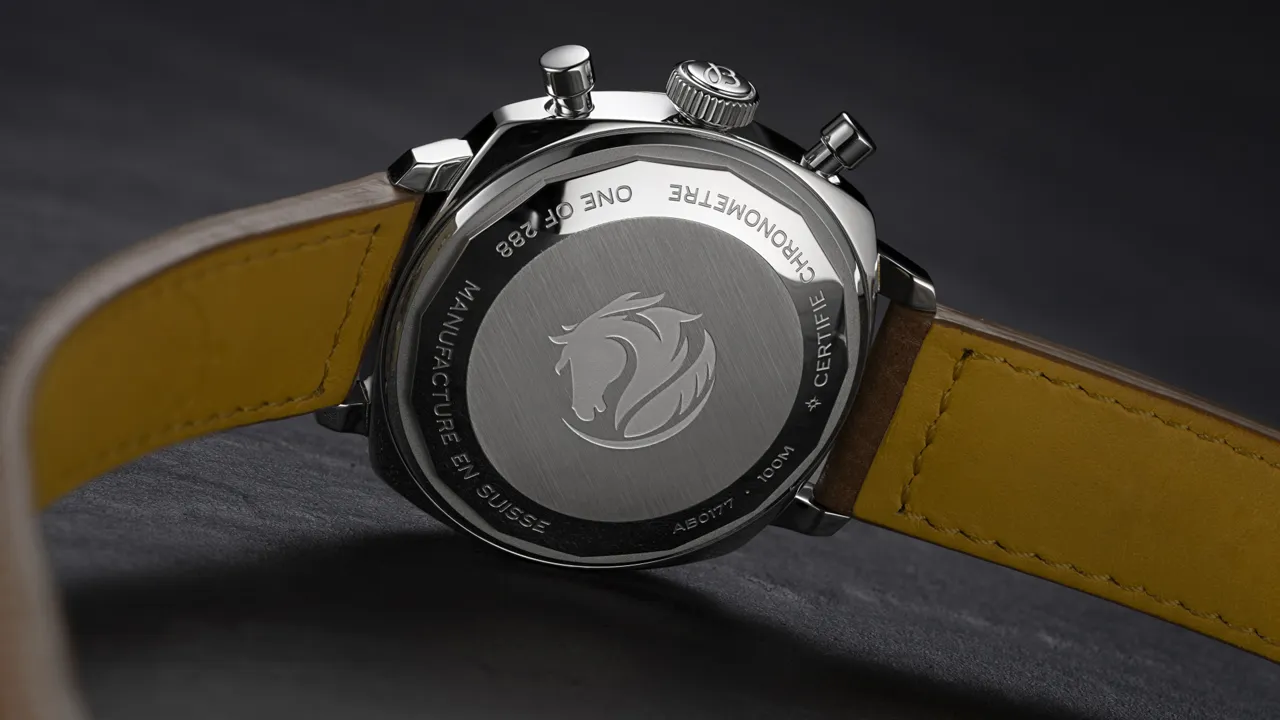 Breitling Top Time B01 Shadow Rider Limited Edition เร็วแรงรับปีม้า ฝาหลังนาฬิกา Breitling สลัก One of 288 และรูปม้า