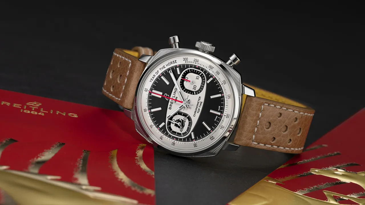 Breitling Top Time B01 Shadow Rider Limited Edition เร็วแรงรับปีม้า หน้าปัดนาฬิกา Breitling Top Time B01 Shadow Rider Limited Edition ลายม้า