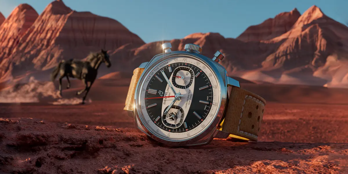 Breitling Top Time B01 Shadow Rider Limited Edition เร็วแรงรับปีม้า หน้าปัดนาฬิกา Breitling Top Time B01 Shadow Rider Limited Edition ลายม้า