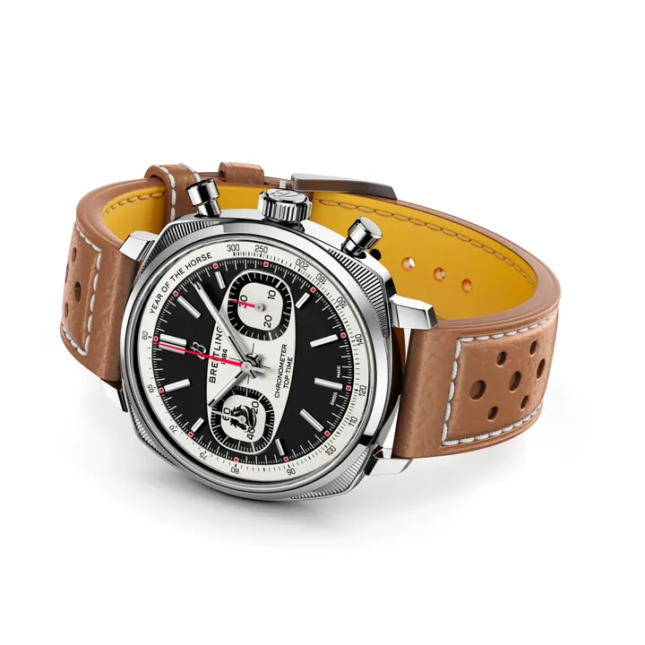 Breitling Top Time B01 Shadow Rider Limited Edition เร็วแรงรับปีม้า หน้าปัดนาฬิกา Breitling Top Time B01 Shadow Rider Limited Edition ลายม้า