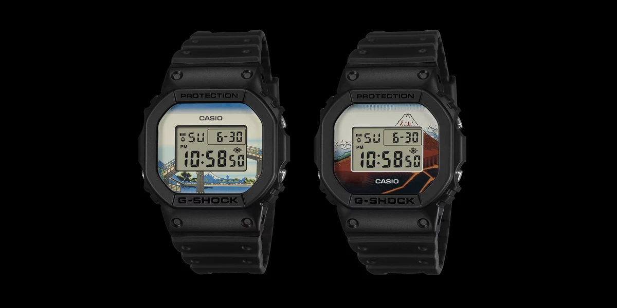 Casio G-SHOCK DW-5600KH เพิ่ม 2 รุ่นใหม่จากภาพวาด Hokusai นาฬิกา Casio G-SHOCK DW-5600KH ลายภาพวาด Ukiyoe ของ Hokusai