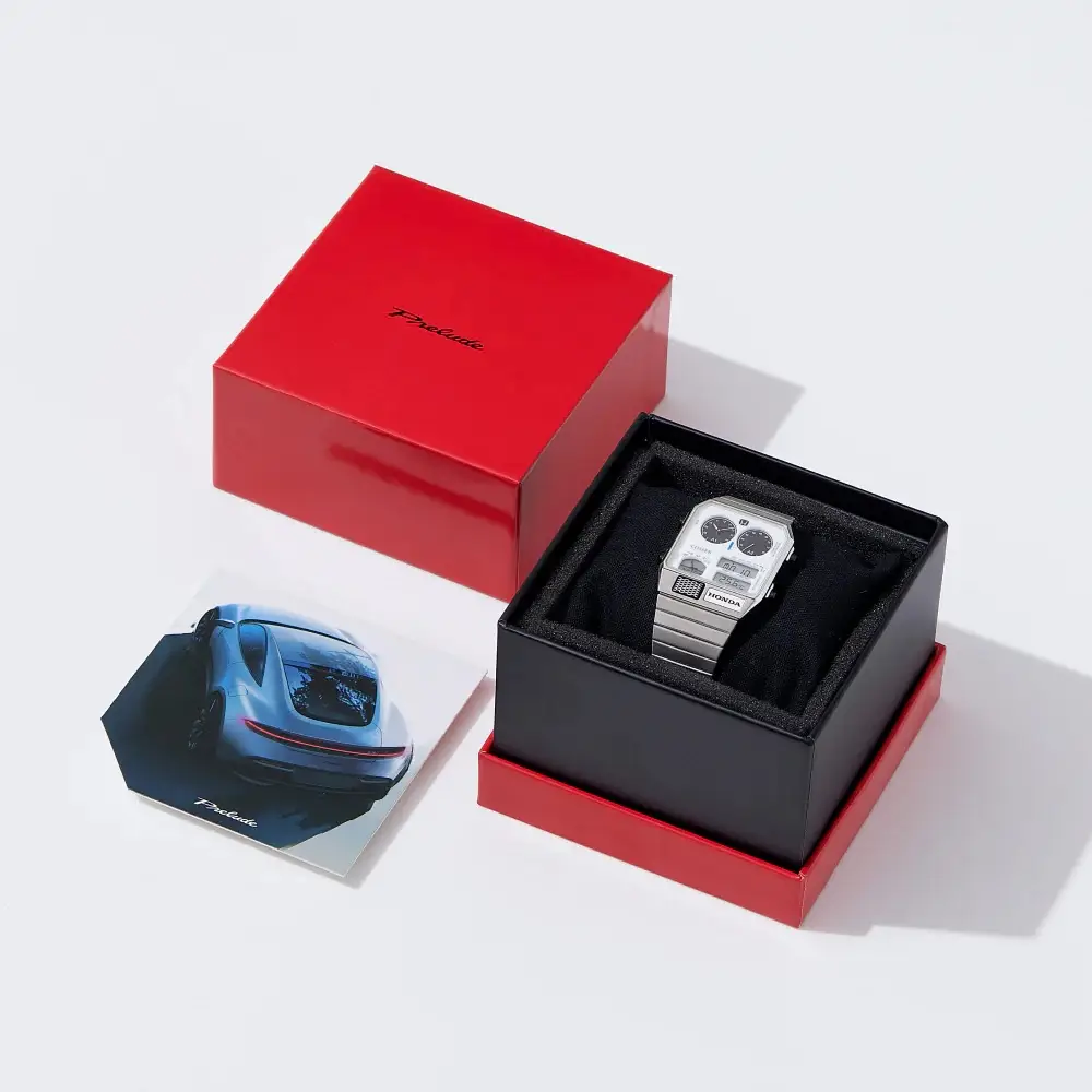 citizen x honda prelude silver watch front view