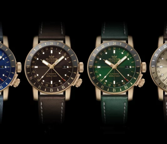 Glycine Airman Bronze 2025 ใหม่! นาฬิกา GMT ตัวเรือนบรอนซ์ 4 สีสุดคลาสสิก