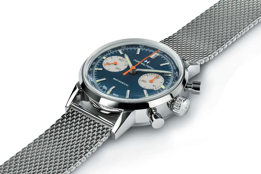 หน้าปัดนาฬิกา Hamilton American Classic Intra-Matic Chronograph H ลุคสปอร์ต