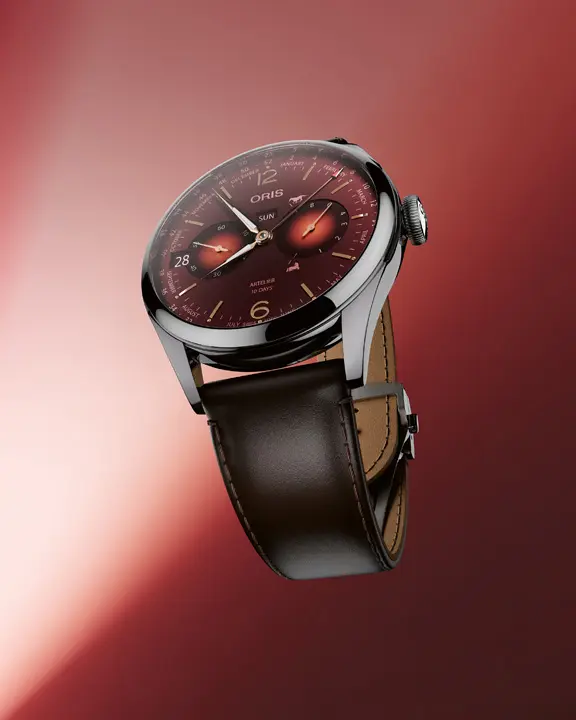 Oris Year of the Horse Limited Edition Red Dial Close up