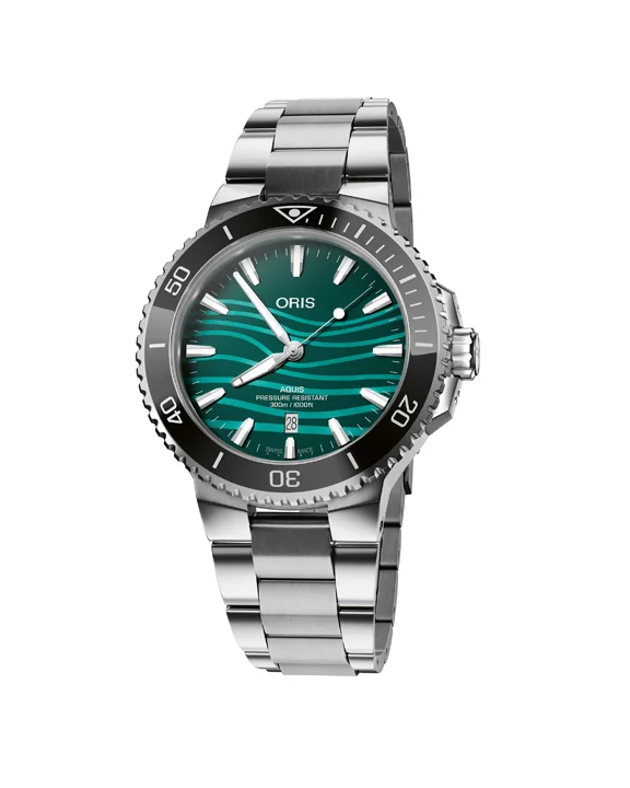 ORIS Yangtze Jiangtun Limited Edition เพื่อความอยู่รอดของโลมาหัวบาตรหลังเรียบแม่น้ำแยงซี ORIS Yangtze Jiangtun Limited Edition 43.5mm-Diver-Watch-Stainless-Steel