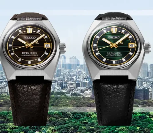 Seiko King Seiko Vanac SLA093 SDKV013 หน้าปัดสีน้ำตาล และสีเขียว สายหนัง กลไก 8L45