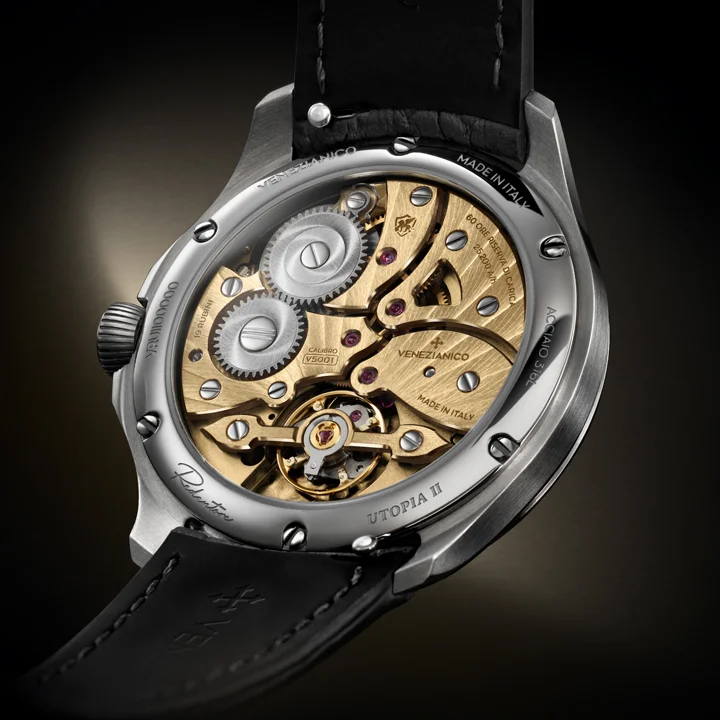 ฝาหลัง นาฬิกา Venezianico Redentore Utopia II Limited Edition หน้าปัด Marea Guilloché สี Alpha และ Beta