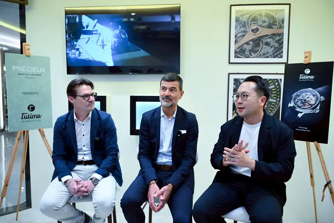 PRÉCIEUX Thailand เปิดตัวนาฬิการะดับสูง Tutima Glashütte จากเยอรมนี คุณรวิศ เหตานุรักษ์ และ Mr. Karlo J. Burgmayer ในงานเปิดตัว Tutima Thailand
