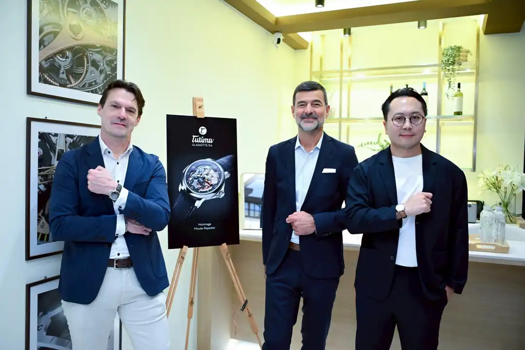 PRÉCIEUX Thailand เปิดตัวนาฬิการะดับสูง Tutima Glashütte จากเยอรมนี คุณรวิศ เหตานุรักษ์ และ Mr. Karlo J. Burgmayer ในงานเปิดตัว Tutima Thailand
