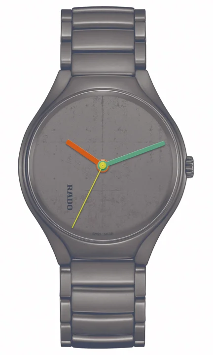 Rado x Les Couleurs Le Corbusier รวมโลกแห่งสีสันและสถาปัตย์ลงบนเรือนเวลา นาฬิกา Rado x Les Couleurs Le Corbusier สีเทาเข้ม รุ่น Ref. R27048162