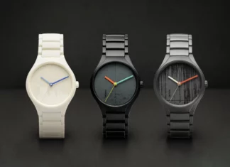 นาฬิกา Rado x Les Couleurs Le Corbusier สีขาวงาช้าง, หน้าปัดเลเซอร์สลักลายคอนกรีต Rado, ฝาหลังนาฬิกา Rado Le Corbusier 63 สี