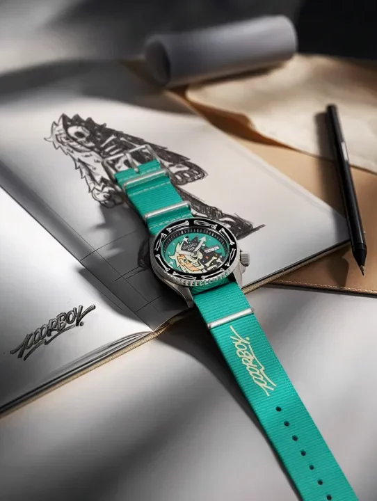 Seiko 5 Sports x POORBOY Limited Edition SRPM17K Seiko 5 Sports x POORBOY Limited Edition พร้อมสายสเตนเลสและสายนาโต้